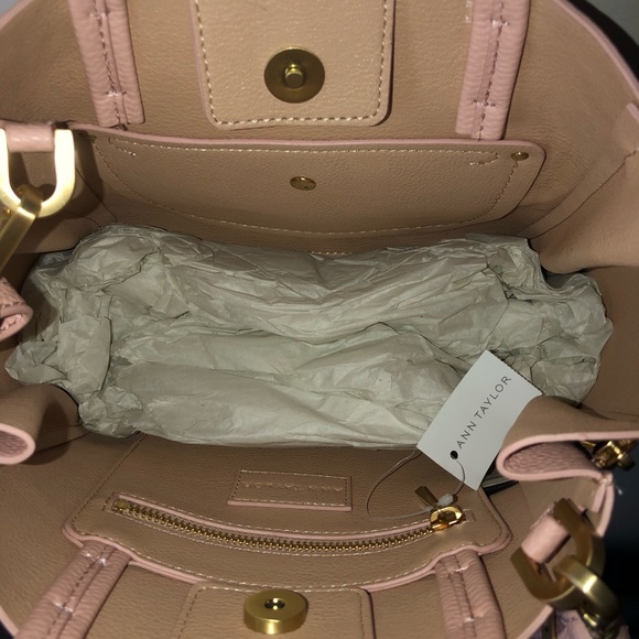 Ann Taylor Mini Signature Tote Blush Pink NWT - Picture 4 of 6